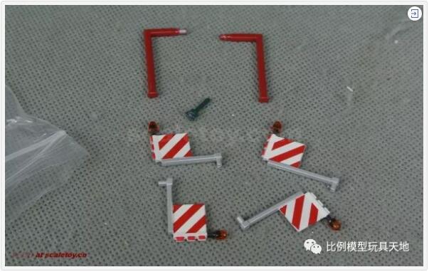 支撐腿，警示燈，警示牌等。